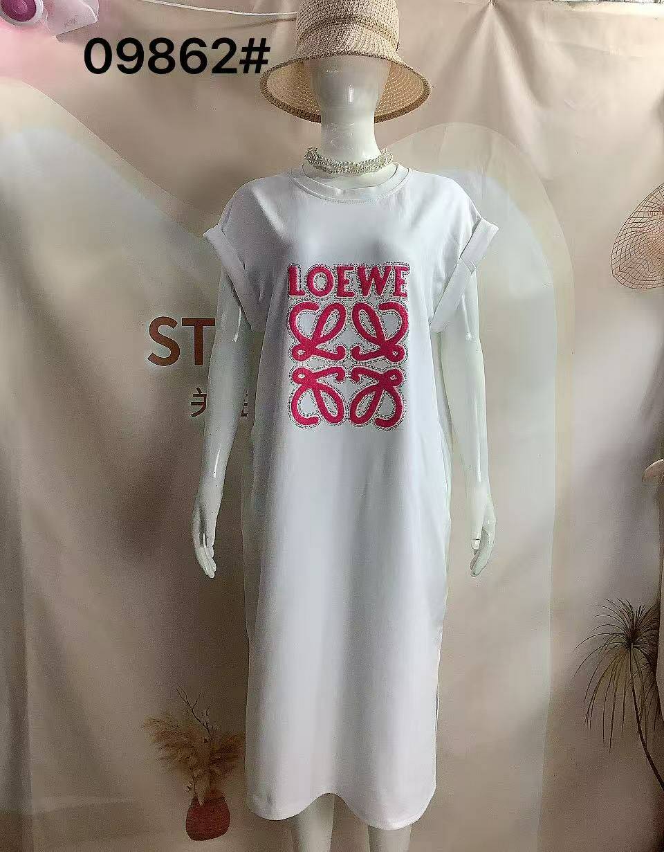 Loewe Embroidered Logo Dress