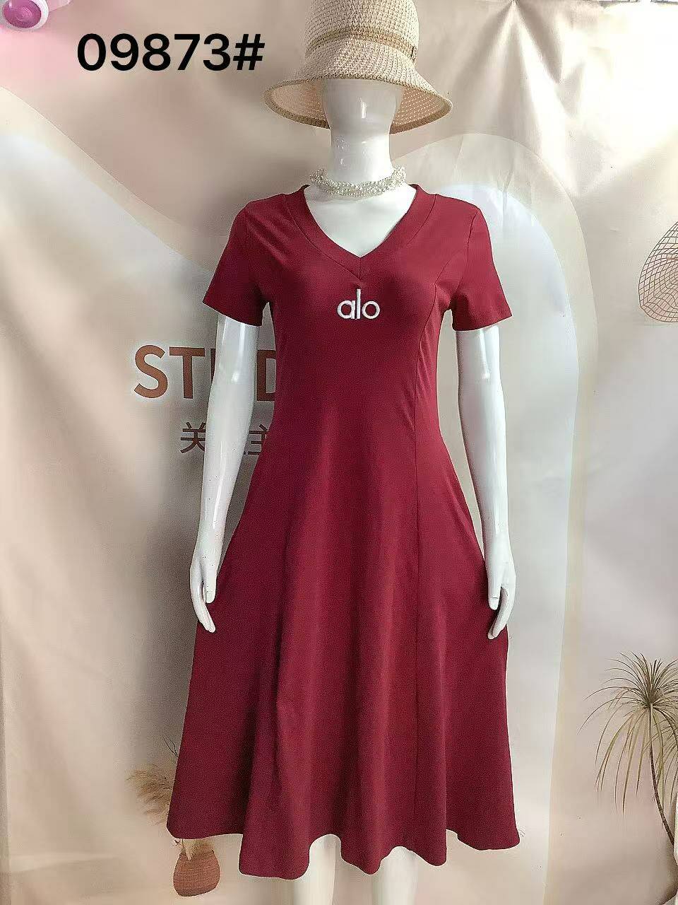 Alo Embroidered Logo Dress