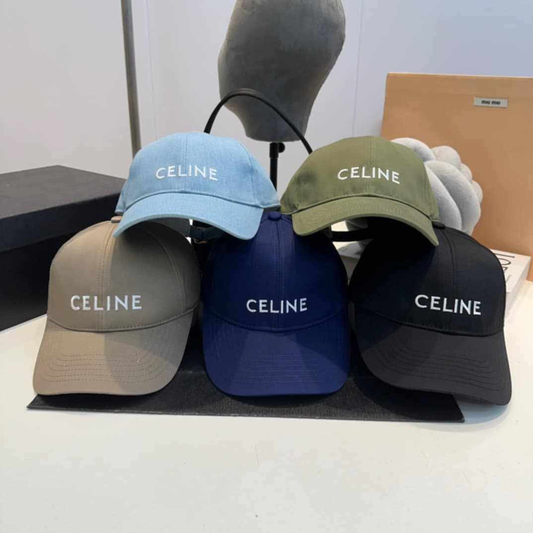 Celine Embroidered Logo Cap