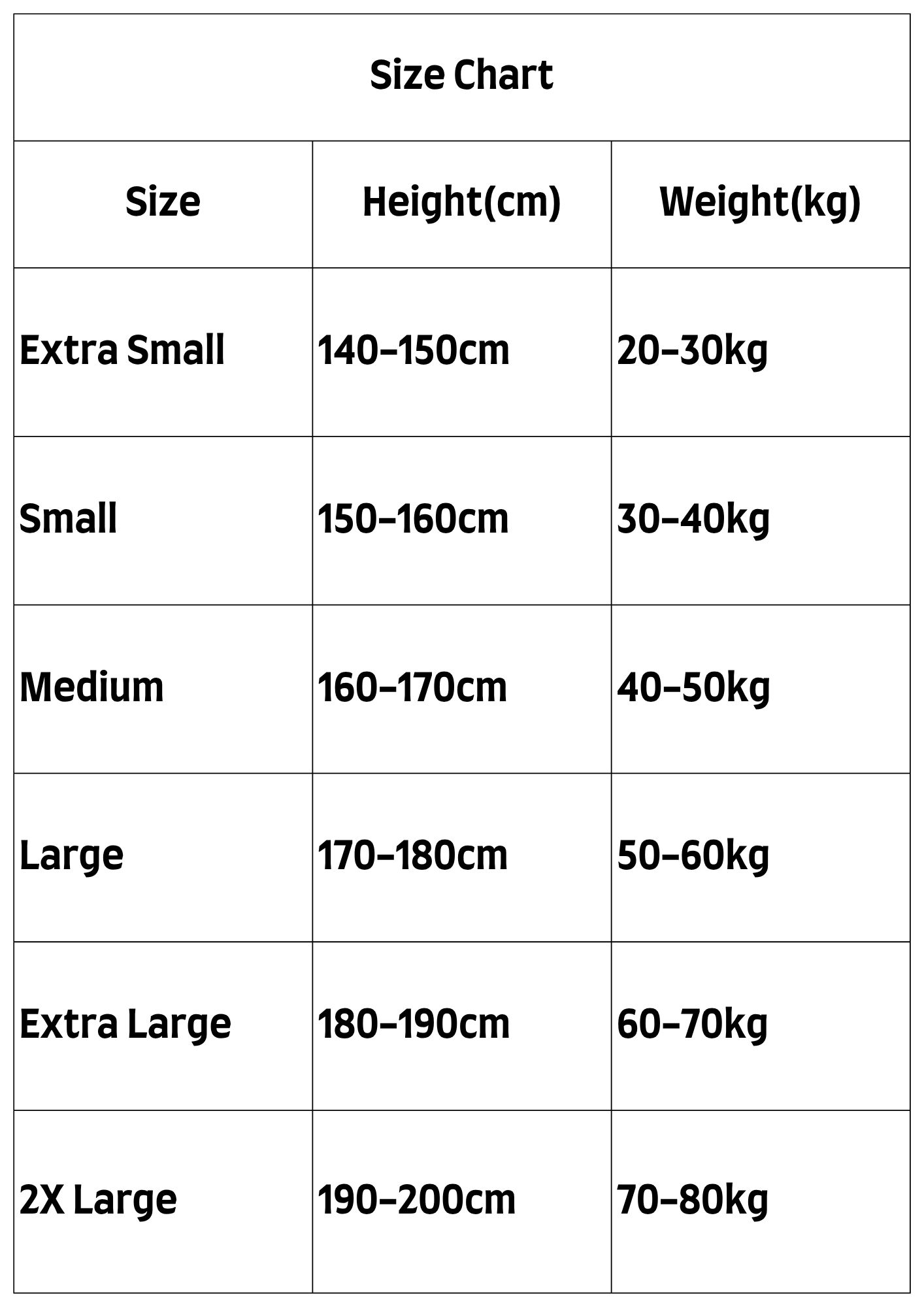 Size Guide